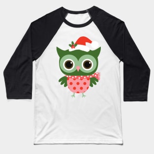 Christmas Owl Baseball T-Shirt